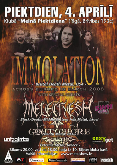 Immolation, Melechesh, Goatwhore, Sickening Horror (Bilde nr.1)